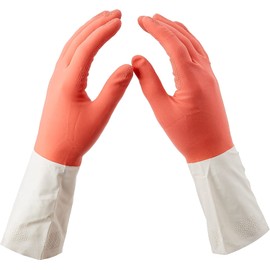 Spontex Perfect Light Household Gloves, Ideal for All Cleaning jobs, Natural Latex, with Non-Slip Profile, Reliable Protection, Size S, 2 Pairs