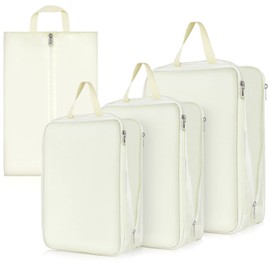 OSDUE 4-Piece Packing Cube Set for Suitcase, Travel Organiser, Suitcase Organiser, Packing Cubes Compression, Suitcase Packing Bags Set, Compression Suitcase Organiser Set, Travel Essentials Suitcase