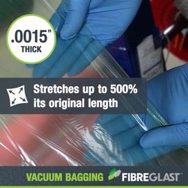 Fibre Glast Stretchlon 200 Bagging Film, 3 Yards – Elite Lab Vacuum Bagging Supplies, Degassing Chambers & Vac Purge Kits – Seal & Stabilize Carbon, Fiberglass, Epoxy, Resin Composites – Made in USA