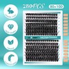 Individual Eyelashes, 80D/100D DIY Cluster Eyelashes, 0.07 D Curl, 10-18