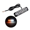 Amber/White Kit (4X) 6-LED Surface Mount Emergency Strobe Flash Warning