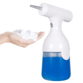 Electric Foam Soap Dispenser Rechargeable Foam Sprayer with 2 Nozzles Wall Mount Refillable Foaming Soap Bottle for Household