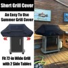 Short BBQ Grill Cover Lightweight Waterproof Outdoor Summer 72"