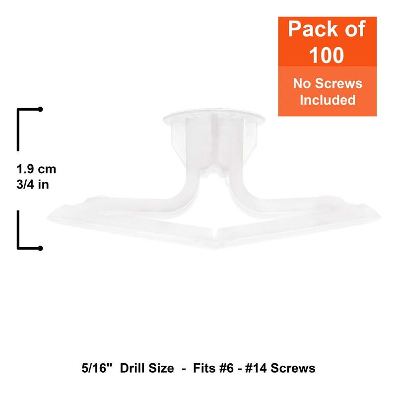 TOGGLER Toggle TB Residential Drywall Anchor, Polypropylene, Made in US,