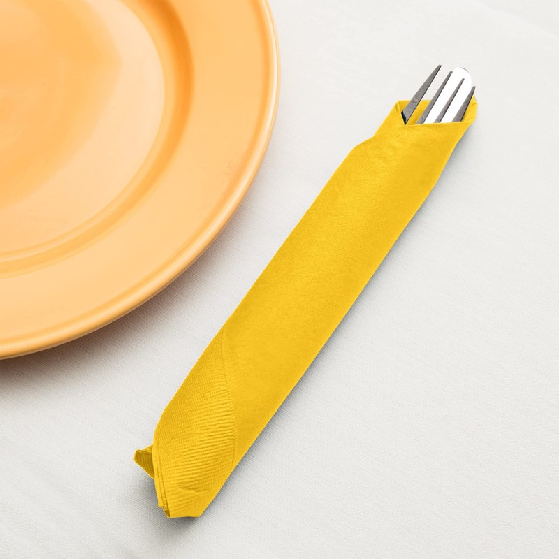 Creative Converting 3-Ply Paper Dinner Napkins, 8.75" Size, School Bus