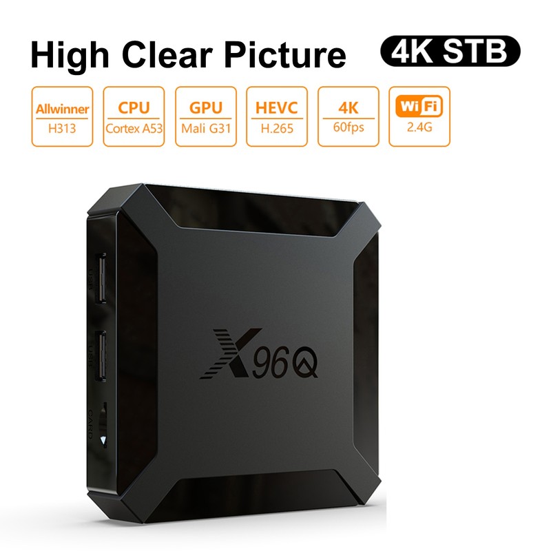 TVBOX 4K60 Android 10 HEVC H.265 Encoding 2+16G Wireless Connection