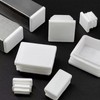 Square Plastic Plugs 24PCS 50mm x 50mm White Tube Inner