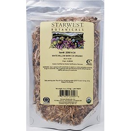 Starwest Botanicals Organic White Willow Bark Cut & Sifted, 4 Ounces