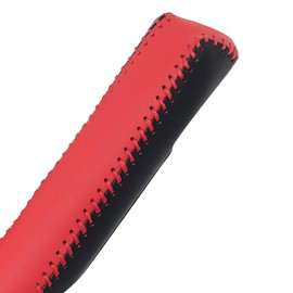 SUNBREATH Compatible with Genuine Leather Hand-Stitched Handbrake Cover Interior Protective Decoration for Mazda 3 Axela 2014-2017 6 Atenza 2014 2015 CX3 2016 2017 CX5 2013-2015 Red Line