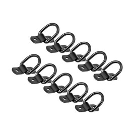 VekAuto 10pcs Trucks D Ring Tie Down Anchor for Trailer 1/4" Diameter Black Stylish Design Auto Accessories