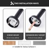Door Stops, 6 Inch Long Door Stopper, Wall Mount, Black
