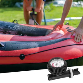 Pressure Gauge for Inflatable Kayak Boat Surfboard Pump Safety Barometer, Barometer 0-5 Psi Measuring Tool Accessories Black Raft Lowtubes Boats Kayaks Surfboards Test Long Hos