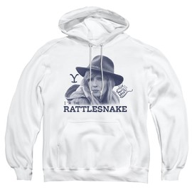 Popfunk Yellowstone I Am the Rattlesnake Beth Dutton Adult Pull-Over Hoodie, White, X-Large
