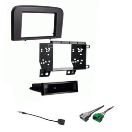 Single or Double DIN Car Stereo Install Dash Kit, Wire Harness, and AM/FM Radio Antenna Adapter Combo -Made for Volvo: 1999-2006 S80 -No Factory External Amp Vehicles