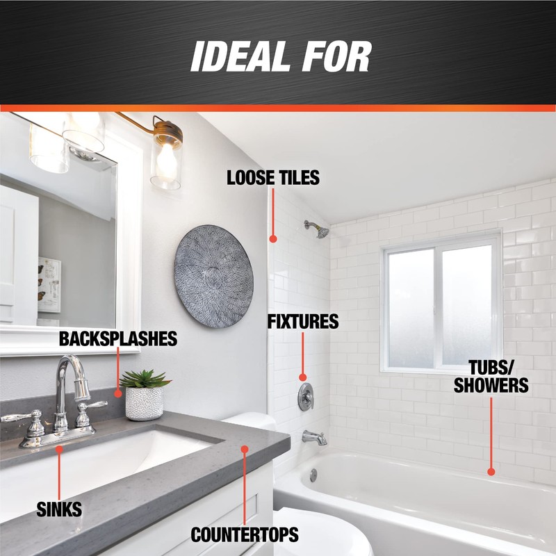 DAP 7079800762 AMP Advanced Kitchen/Bath White Adhesive Caulk, 9-oz