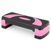 For 31Exercise Aerobic Step Platform Gym Adjustable Fitness Stepper w/3