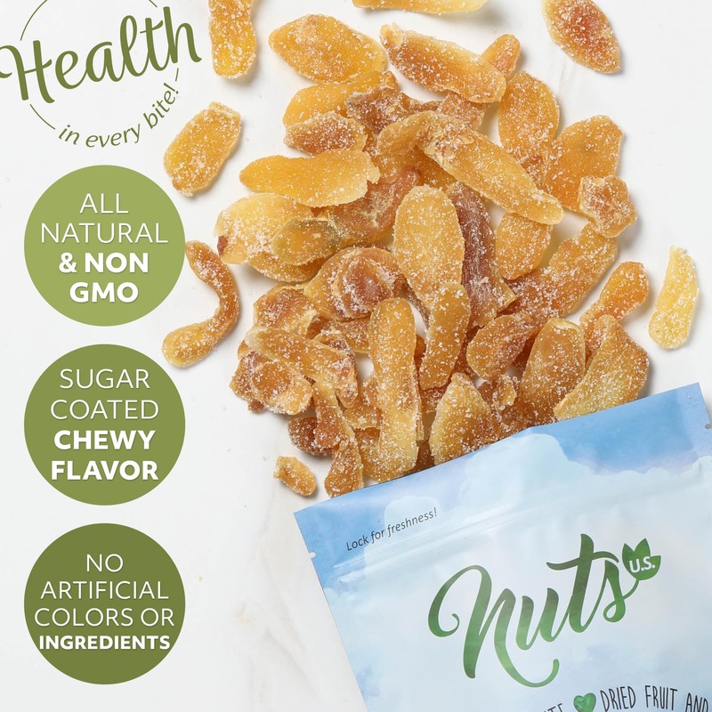 NUTS U.S. - Dried Crystallized Ginger Slices | All Natural