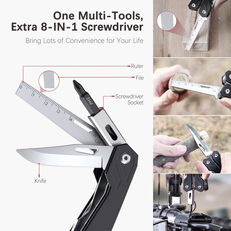 Multifunctional Tool Pliers Combined Military knife With Replaceable Screw Head
