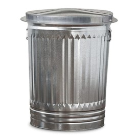 20 Gallon Galvanized Trash Can, Metal Bucket with Lid (20 Gallon with Lid)