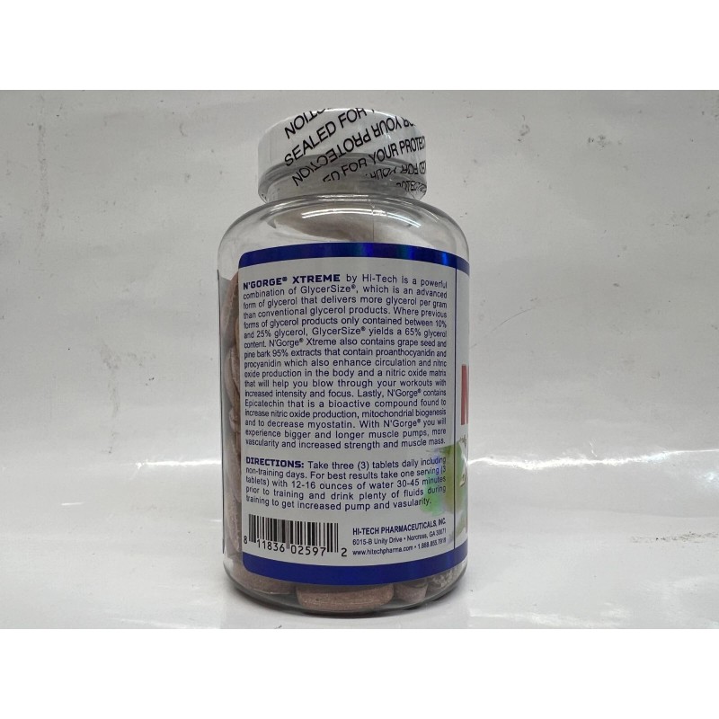 HiTech. "N'Gorge Xreme" (Xtreme Pumps) 120 Tablets.