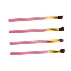 PACKOVE 4pcs Eye Makeup Brush Blending Eyeshadow and Gold Cosmetic Tools for Travel Soft Horse Hair Brushes for Eye and Lip Makeup