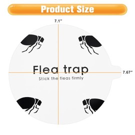 Flea Trap Refill Discs Sticky Trap- Glue Board Refills 16 Packs- 7.1 Inch Natural Glue Discs Refills Board Replacement Pads- Fits Most of Flea Traps