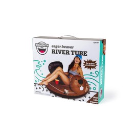 BigMouth Inc. Eager Beaver River Tube - Ultra Durable, Easy-Inflate Vinyl Beaver Raft with Grab n' Latch Rope and Comfy Mesh Seat, Great for River Rafting and Floating with Friends