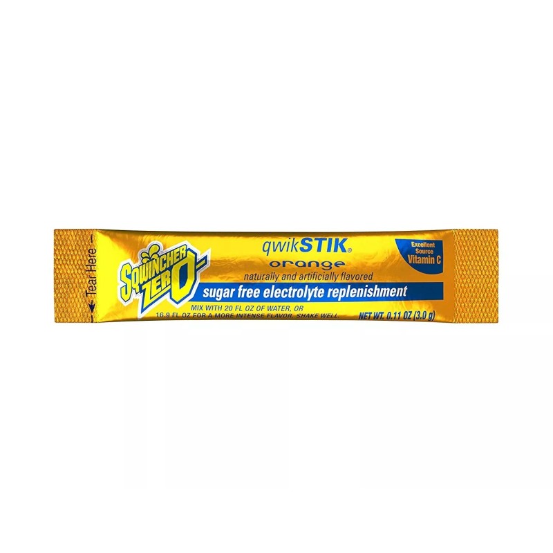 Sqwincher Zero Qwik Stik Sugar Free, Orange, .11 0z (Pack