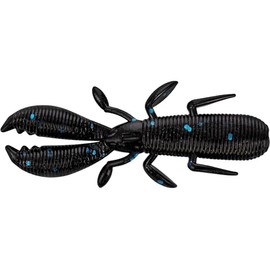 YAMAMOTO BAITS 2.5" Covert Craw / 10 Pack/Black W/Large Blue Flake