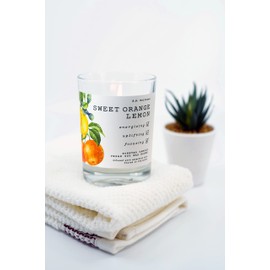 Leoben Company | B.B. Wellness | Hand Poured Soy Wax | Made in Small Batches | 40 Hours | 9 oz | Infused with Natural Essential Oils | Vegan (Sweet Orange Lemon)