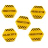 LITKO Hazard Stripe Objective Tokens Compatible with Battletech Opaque Gold