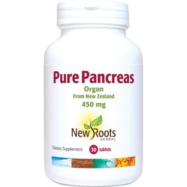 New Roots Herbal - Pure Pancreas - 30 Tablets - 450mg per Capsule Organ - Pancreatic Enzymes Supplements - Pancreas Support - Pancreas & Vitamin C(Ascorbic Acid) Capsules - Digestive Enzyme Supplements