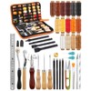 BUTUZE Leather Working Tools, Practical Leather Craft Kit with Waxed