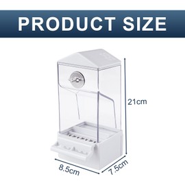 Automatic Feeder for Birds, Transparent Budgies Feeder, Acrylic Bird Feeder House, Parakeet Cage, Automatic Bird Feeder for Budgies, Cockatiels, Finches, 1 Piece