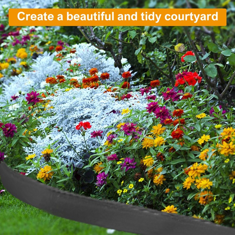 Yonroik No Dig Lawn Edging Kit,Landscape Edging with Stakes fit