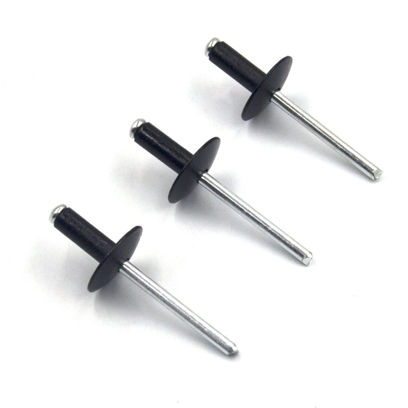 Black Pop Rivets, BESTYCHAO 50pcs Large Aluminum Blind Rivets 4.8mm