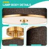 Edwarmlux 3-Light Semi Flush Mount Ceiling Light Fixture, 12.6" Gold