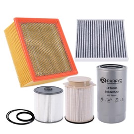 RARAYC 6.7L Cummins Fuel Filter Kit for 2019-2024 Ram Turbo Diesel Engines 68157291AA 68436631AA and Oil Filter 5083285AA Air filter 43034051AB Cabin Air Fitler 68406048AA