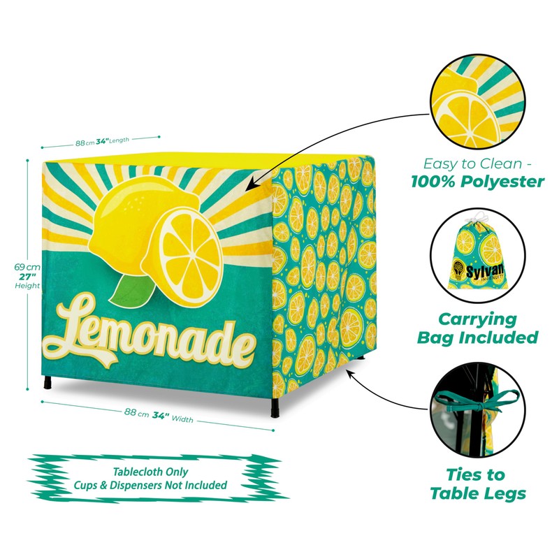 Lemonade Stand for Kids - Lemonade Tablecloth - Outdoor Lemonaid