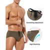 Casey Kevin Men's Solid Swim Briefs Elastic Drawstring Board Surf