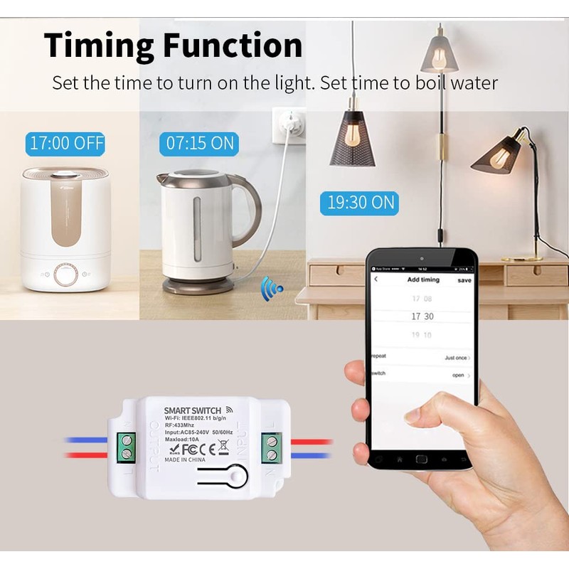 proAMEDEN Touch Wall Switch 10A Works with Tuya/Smart Life App,
