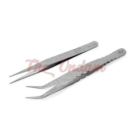 The Ondam Tweezers Medical Tweezers Curved Sticker Tweezers Disposable tweezers straight type 5ea
