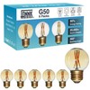 FANNIS 6 Pack G50 E26 Globe LED Light Bulbs Dimmable,