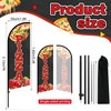 FuWeave 2 Pcs Pizza Advertising Swooper Flag Banner 7ft Feather