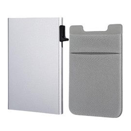 WatDenyFine Lockcard Wallet Credit Card Holder Men's Card Holder with Coin Compartment Credit Card Holder Men's Wallet Men's Wallet, gray