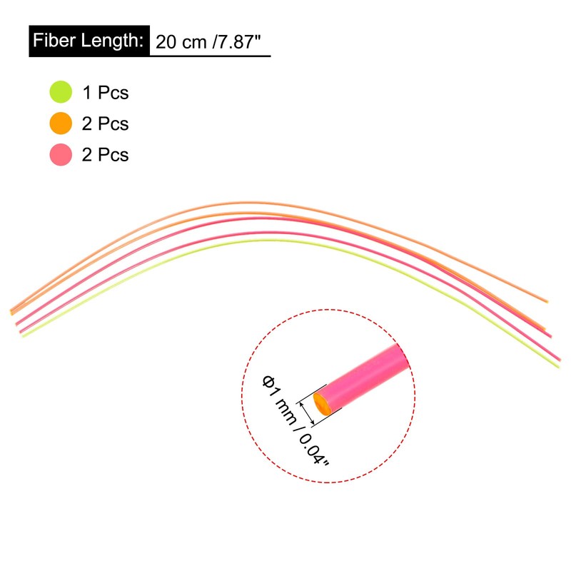 MECCANIXITY Fiber Optic Rods PMMA 1mmx20cm for Sight Filament Red,