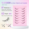 EVENTILL Natural Lashes Cat Eye 12MM Eyelashes Wispy False Eyelashes