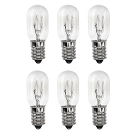 Paquete 6 Bombillas Incandescente Roscada e12 15Watts de luz Cálida - Bombillas de Repuesto para Lámpara de sal del Himalaya, Candelabros, Maquinas de coser, Larga Duración, Original, Apto para Dimmer