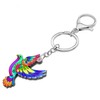 WEVENI Cute Dove Keyring Charms Acrylic Dove Key Ring Bird