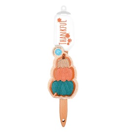 R&M Thankful for Fall Cookie Cutter Gift Set. Copper Stacked Pumpkin Cookie Cutter with Thankful Spatula, Copper & Orange